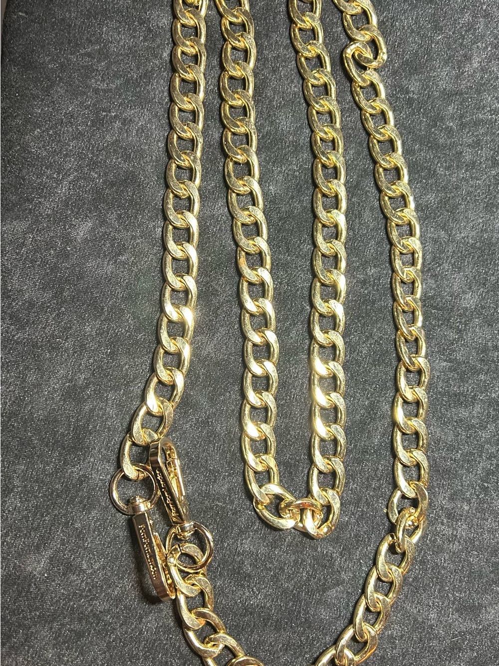 Pom Pom London Gold Chain Bag Strap 48” Crossbody Purse Replacement NWOT